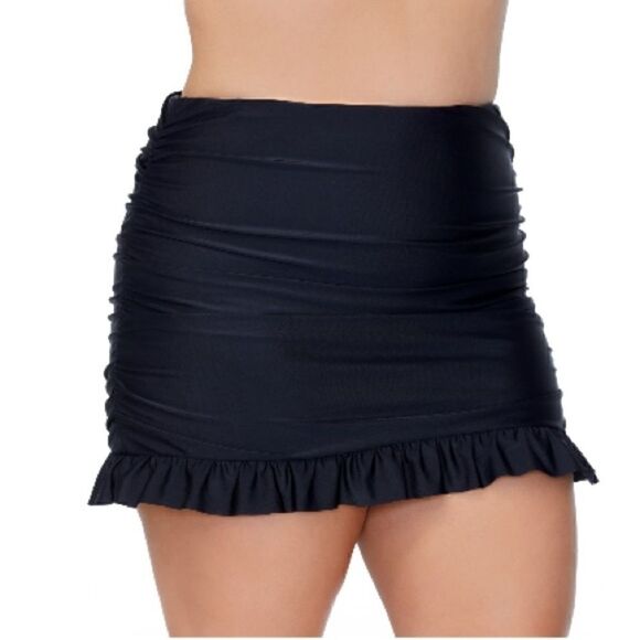 Raisins Curve Women's Black Calina Solids Echo Swim Skirt Bottom Size 22W - Picture 1 of 8